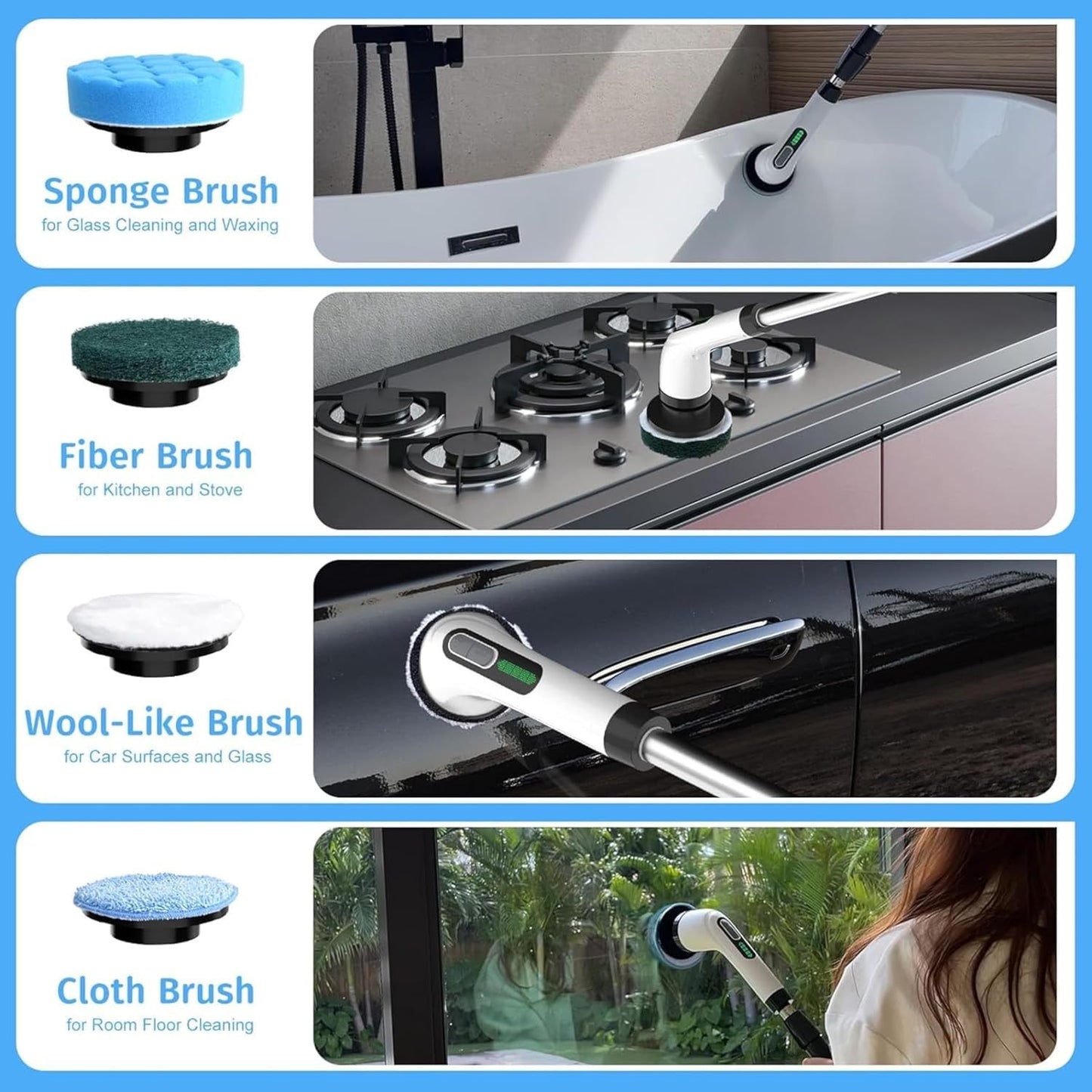 9 in 1 Electric Scrubber Brush
